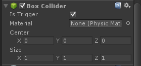 unity3d box collider